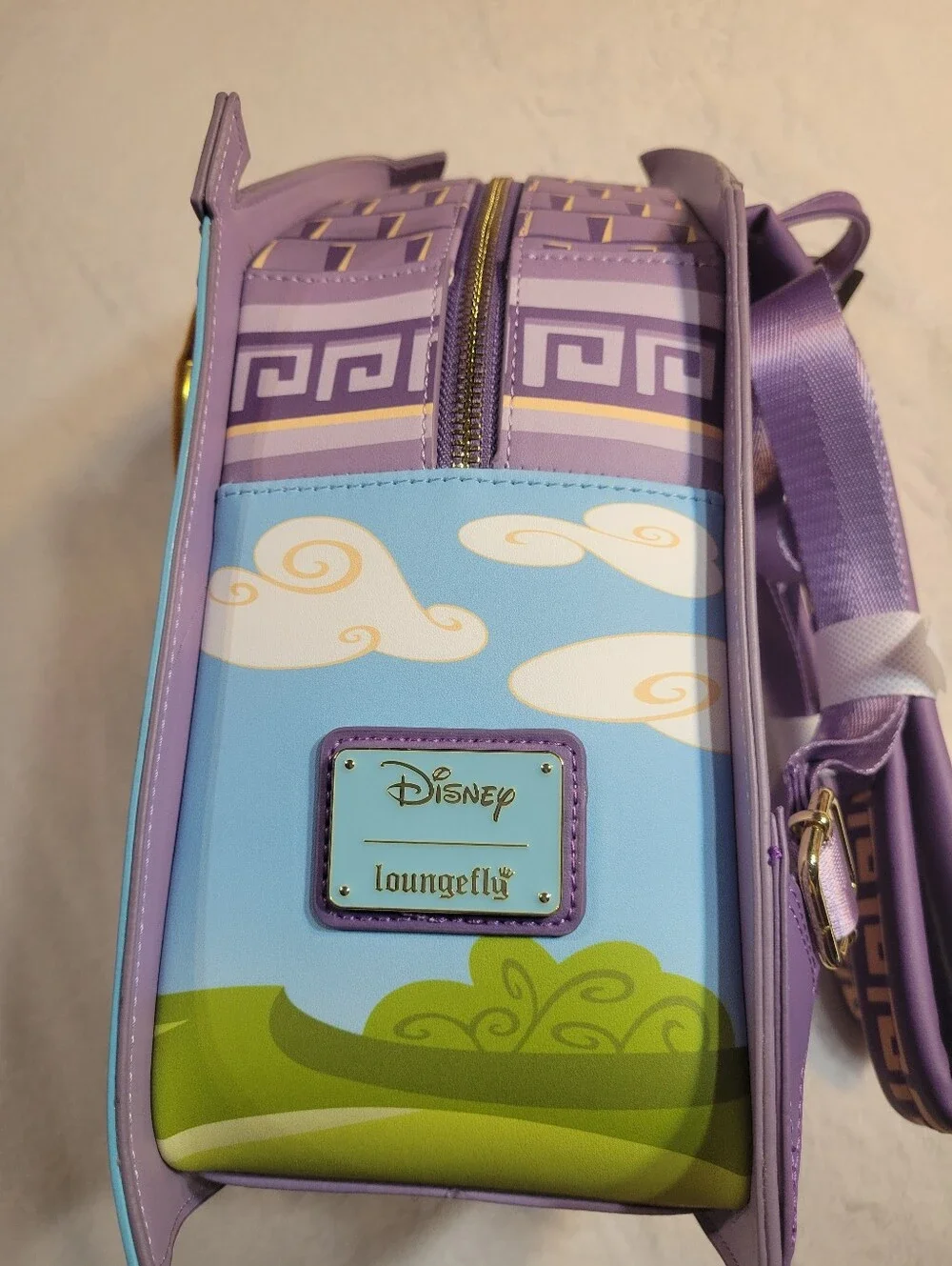 Hercules Loungefly Mini Backpack Grecian Temple Building Being Lifted NWT